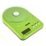 Весы кухонные 5кг пластмассовый корпус "Электронные" (1гр) 17х24х3,5см, стеклянная подставка, цвета микс (Китай)