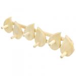 Вешалка-планка деревянная "Дождик" 56х14х9 см, 6 крючков, липа (Россия)