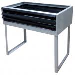 Акция5% Сушилка для грибов, овощей и фруктов "Кухонька" 30х48см, 3-и секционная, выдвижная, рассекатель на опорах высотой 35см, окрашенная сталь (Россия)