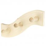 Вешалка-планка деревянная "Волна" 30х8,5х7 см, 3 крючка, липа (Россия)