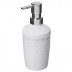 "Tule" Диспенсер для мыла пластмассовый 350 мл, д7,7 см, h16,7 см, светло-серый, Idiland (Россия)