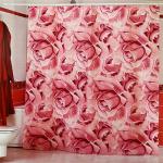 "Miranda" Штора для ванной тканевая 180х200 см "Розы", 100% п/э (Турция)