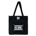 BY НЕТ СИГНАЛА Сумка-шоппер, 35Х35см, расширение 8см по дну, ручки 55 см, молния, вельвет, ПРЕМИУМ