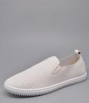 Слипоны, иск.кожа/белый