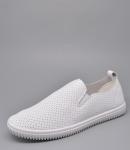 Слипоны, иск.кожа/белый