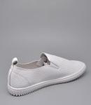 Слипоны, иск.кожа/белый