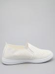 Слипоны, иск.кожа/белый