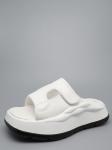 Шлепанцы, иск.кожа/белый