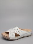 Шлепанцы, иск.кожа/белый