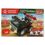 АРМИЯ РОССИИ конструктор РАКЕТНАЯ УСТАНОВКА с инерцией, 46 дет. Город мастеров в кор.80шт