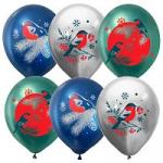 11"/28 см Хром (шелк) 2 ст. 2 цв. рис Снегири 10  штук"