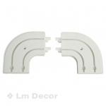 Повороты 2-х рядные для ПВХ карниза, пара