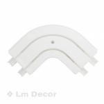 Эркерный угол внешний 2-х рядный для ПВХ карниза