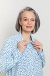 Блузка Классика, принт блю