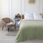 Покрывало  Happy Family велсофт Волна г/к №93 серо-оливковый