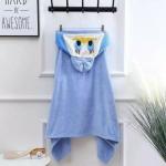 Детское полотенце с капюшоном "Уточка" -ГОЛУБОЙ 70*140 смна кнопках