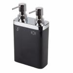 Кухонный дозатор пластиковый двойной, объём 0,3 л и 0,6 л, размеры: 12,5*6*22 см