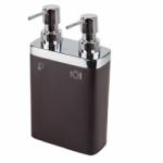 Кухонный дозатор пластиковый двойной, объём 0,3 л и 0,6 л, размеры: 12,5*6*22 см