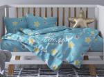 Комплект постельного белья  бязь "Звездочки(бирюза)" детский 107х140