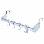 Серия KA02 Вешалка на дверь с алюминиевой основой (40 см), 6 крючков