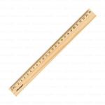 Линейка 25 см деревянная OfficeSpace