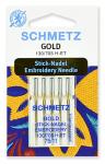 Иглы для вышивки Gold/ титаниум Schmetz 130/705H-ET № 75/ уп.5 игл упак. (1 упак.)