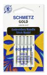 Иглы для вышивки Gold/ титаниум Schmetz 130/705H-ET № 90/ уп.5 игл упак. (1 упак.)