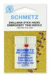 Иглы для вышивки двойные Schmetz 130/705H-E ZWI № 75/2.0/ уп.1 игла упак. (1 упак.)