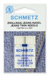 Иглы для джинсы двойные Schmetz 130/705H-J ZWI № 100/4.0/ уп.1 игла упак. (1 упак.)