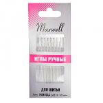 Иглы Maxwell арт.MAX.546 для шитья/ вышивания и рукоделия №1-5/  уп. 10 игл упак. (1 упак.)