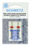 Иглы для мережки двойные Schmetz 130/705H ZWIHO № 100/2.5/ уп.2 иглы упак. (1 упак.)