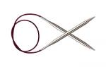 10353 Knit Pro Спицы круговые для вязания Nova Metal 4 мм/40 см, никелированная латунь, серебристый