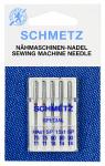 Иглы Супер стрейч Schmetz 130/705 HA x 1 SP № 75(2)/ 90(3) уп.5 игл упак. (1 упак.)