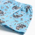 Комплект (майка,трусы) для мальчика, цвет голубой/джип, рост 110 см