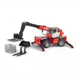 Bruder 02129 "Погрузчик колесный Manitou MRT 2150" с телескопическим ковшом