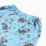 Комплект (майка,трусы) для мальчика, цвет голубой/джип, рост 104 см