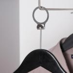 Антивандальная вешалка с перекладиной, сорт А, 44,5*1,2*21,5, тёмное дерево, лотос
