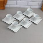 Чайный набор «Негин», 12 предметов, 6 чашек 185 мл, фарфор, Иран