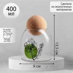 Банка для хранения «Цветок», 400 мл, 13.5_9 см
