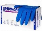 Перчатки смотровые нест сверхпрочные латекс синие Dermagrip powder free XL