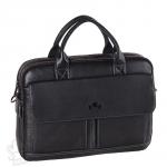 Портфель мужской кожаный 0883 black Zinixs