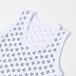 Комплект (майка, боксеры) для мальчика, цвет белый/якорь, рост 110 см