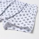 Комплект (майка, боксеры) для мальчика, цвет белый/якорь, рост 98 см