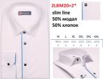 2LBM20+2* (M-4XL) Сорочка мужск. полупритал. дл. рукав, BROSTEM