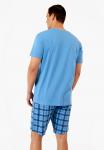 Комплект муж (шорты + футболка (фуфайка) Tamir_3 синий promoSM