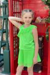 Костюм с юбкой для девочки 5089 Зеленый