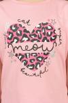 Костюм с лосинами для девочки 41109 (футболка + лосины) С.розовый/розовый