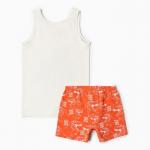 Комплект (майка,трусы) для мальчика, цвет белый, рост 110-116 см