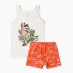 Комплект (майка,трусы) для мальчика, цвет белый, рост 134-140 см