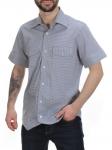 45673 WHITE/BLUE Рубашка мужская